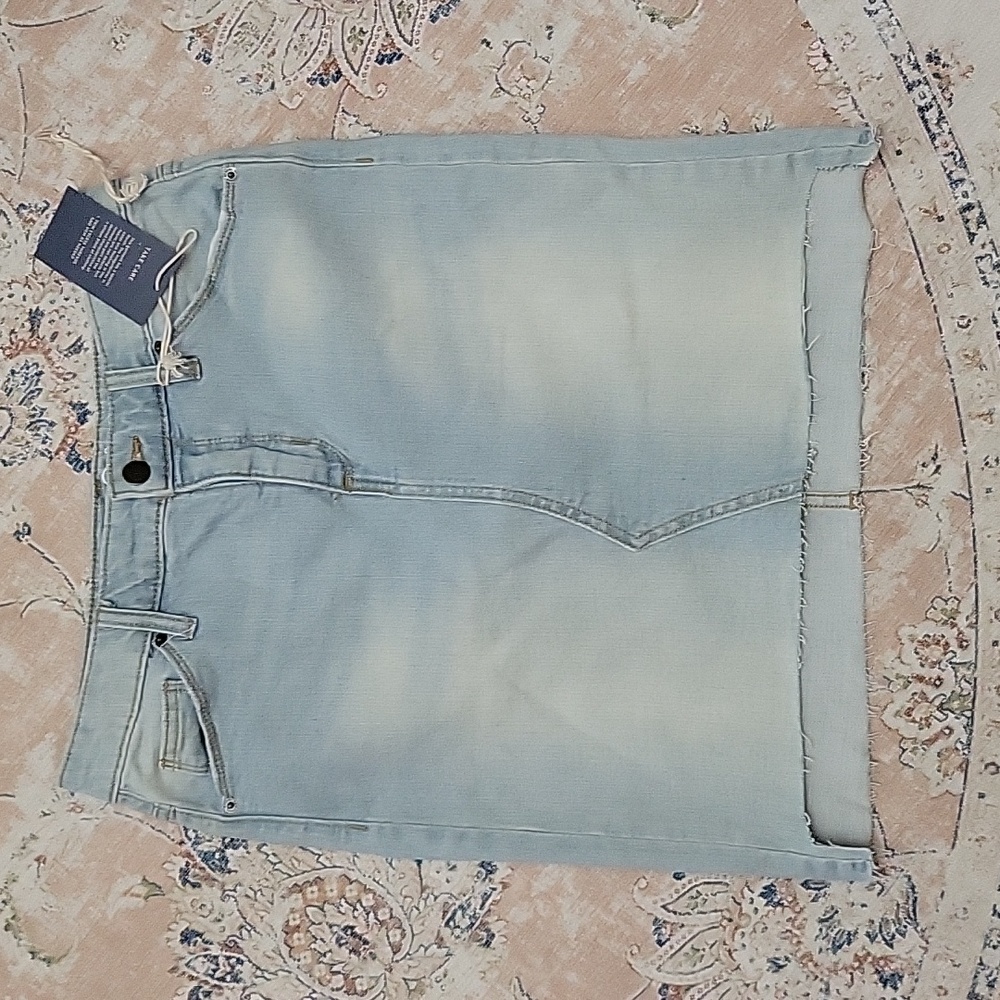 Universal Thread denim blue jean skirt straight stretch classic 5 pocket…6 NEW